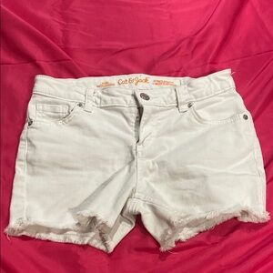 Cat & Jack kids White Denim Shorts